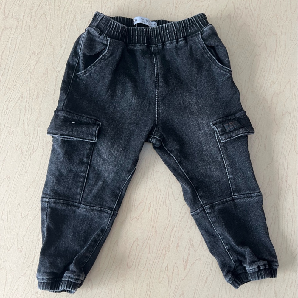 Black Cargo Jeans 18-24 Months Zara